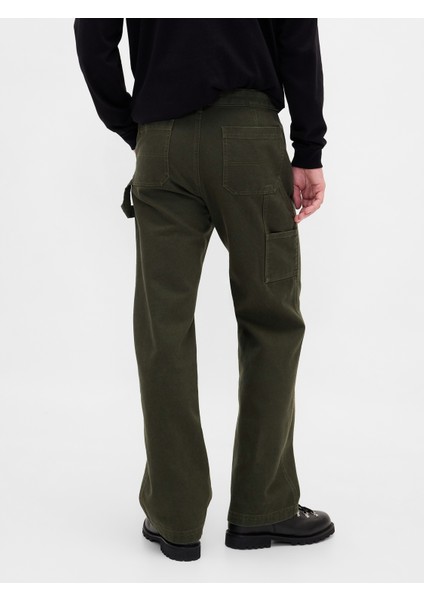 Erkek Haki Canvas '90S Loose Pantolon fırsatları