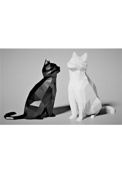 Kedi Figür Biblo, Obje 2'li