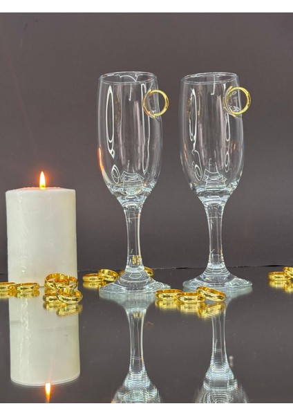 Şampanya Kadehi̇ Yüzük Fi̇gürlü 2'li̇ fiyatları