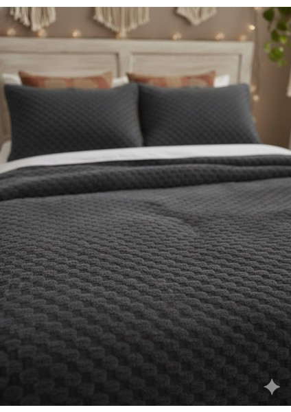 Petek Kare Desen Battalboy Welsoft Yatak Örtüsü modelleri