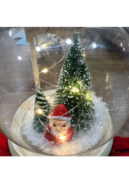Turuncu Noel Baba Kar Küresi LED Işıklı, Şık ve Sıcak Atmosfer Yaratır fırsatları