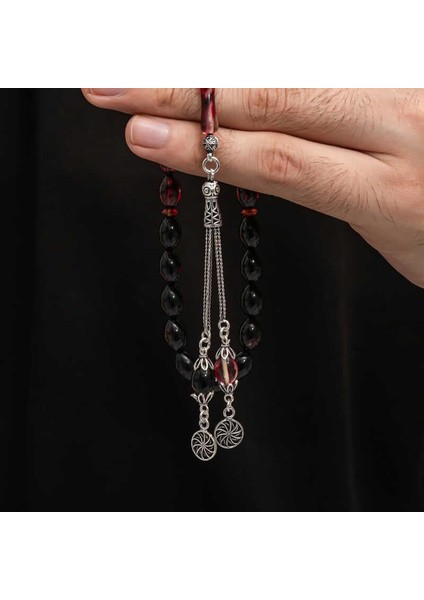 Hk Sıkma Kehribar Tesbih Gümüş Püskül |gümüş Takı Hediyelik Ürünler modelleri