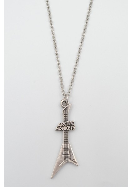Arctic Monkeys Elektro Gitar Gümüş Kaplama Kolye Ucu