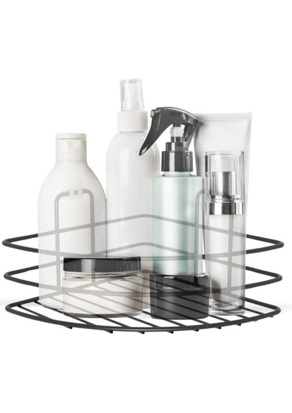 Pratik Köşe Banyo Askısı, Kendiliğinden Yapışkan, Siyah, Tek Katlı, Kolay Kullanım fiyatları