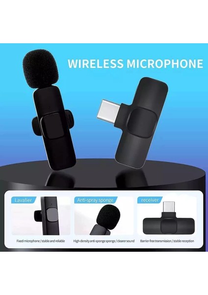 K9 2’li Type-C Yaka Mikrofonu modelleri