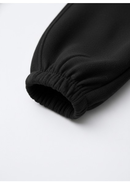 Erkek Çocuk Pamuklu Siyah Fermuarlı Sweatshirt & Jogger Eşofman Takım fırsatları