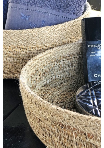 Haki Hasır Banyo Havlu Sepeti Çiftli Set, Şık ve Kullanışlı Ev Dekorasyonu modelleri