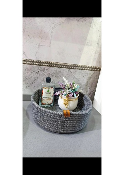 3'lü Banyo Aksesuar Sepet Seti, Şık Gri Renkli, Düzen ve Pratiklik Sağlar fiyatları