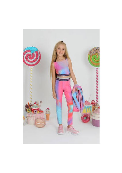 Kız Çocuk Pastel Gym Atlet & Tayt Takım