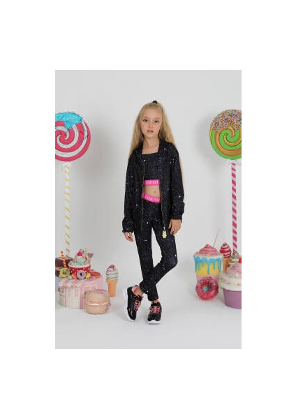 Kız Çocuk Gym Galaxy Uzun Tayt