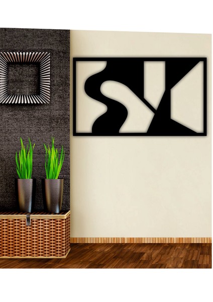 As Tasarım Ahşap Duvar Süs Tablo MODEL001 Siyah Renk 75X44 cm indirimleri