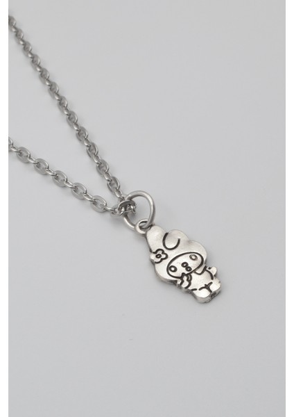 Sanrio My Melody Kolye - Düz Ezme İthal Zincirli Unisex Gümüş Kaplama - 60 cm fiyatları