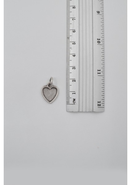 Minimalist Kalp Düz Ezme Zincir Kolye - Antik Gümüş Kaplama - Kadın Erkek - 60 cm fırsatları