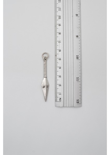 Anime Ninja Kunai Düz Ezme Zincir Kolye - Antik Gümüş Kaplama - Kadın Erkek - 60 cm fırsatları