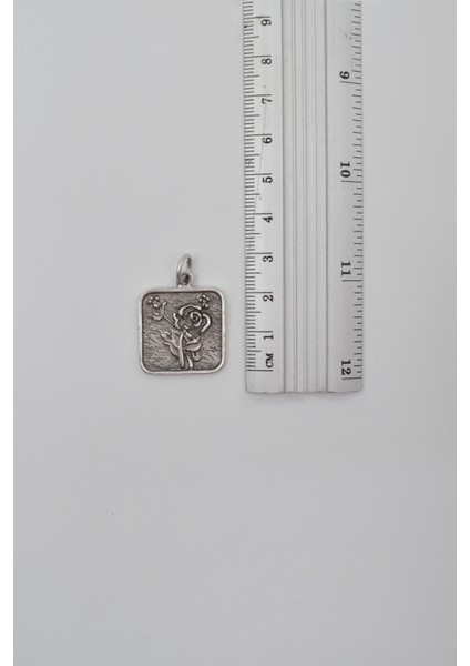 Otantik Gül Düz Ezme Zincir Kolye - Antik Gümüş Kaplama - Kadın Erkek - 60 cm fırsatları