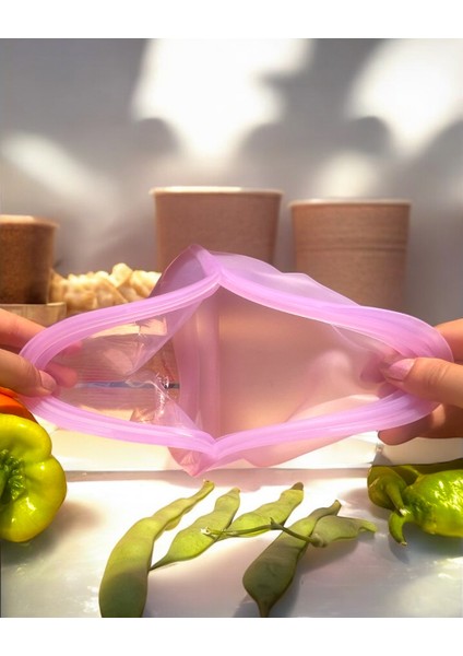 Pack Medikal Silikon Saklama Poşeti – Tekrar Kullanılabilir, Sızdırmaz, Dondurucu & Mikrodalga Uyumlu Gıda Kabı fiyatları