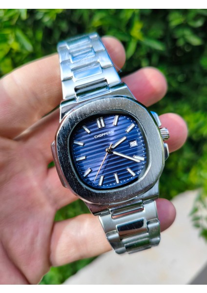 Patek Model Çelik Lacivert Kadran Erkek Kol Saati - Takvimli, Su Geçirmez, Kelebek Klips fiyatları