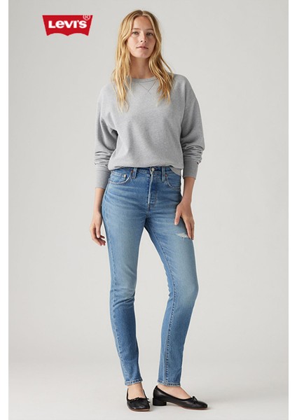501 Skinny Kadın Jeans Mavi