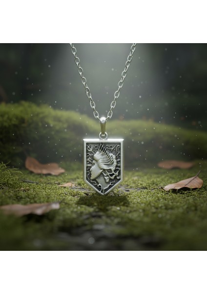 Anime Attack On Titan Sina Gümüş Kaplama Düz Zincir Kolye fırsatları