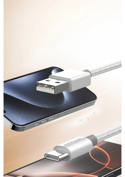 DC80 1m 3A USB To Type-C Hızlı Şarj Kablo - Beyaz fiyatları