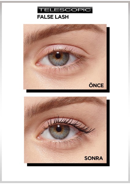 paris False Lash Telescopic Fiber Siyah Maskara & Eye Paint 204 Over The Blue modelleri