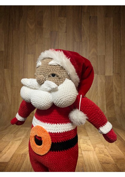 El Örgüsü Amigurumi Noel Baba Oyuncak, 90 Cm, Özel Üretim, Dekoratif, Kırmızı fiyatları