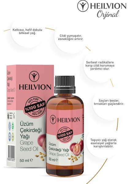 %100 Saf ve Doğal Soğuk Sıkım Üzüm Çekirdeği Yağı 50ML modelleri