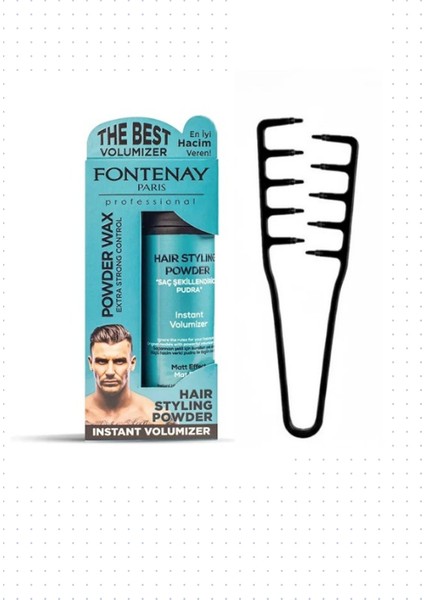 Saç Şekillendirici Pudra Toz Wax Matt Effect 20GR + Mucizevi Saç Tarağı 2'li Set