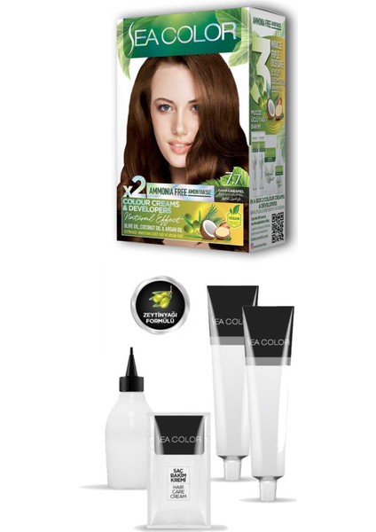 2x2 Tüp Krem Saç Boyası Seti Koyu Karamel No:7.7 fiyatları