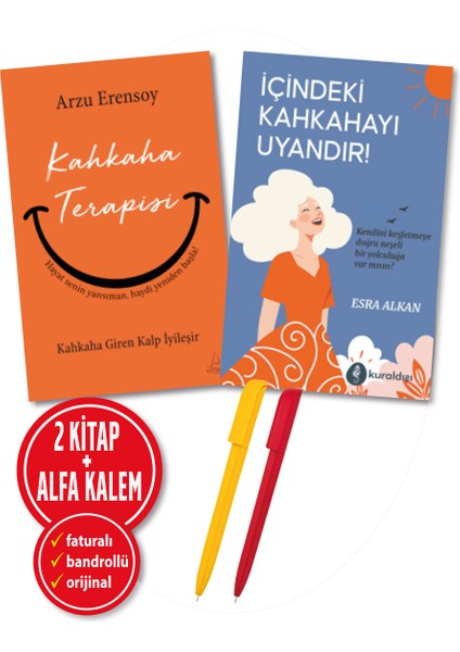 Alfa Kalem+ Kahkaha Terapisi+Içindeki Kahkahayı Uyandır (Arzu Erensoy+Esra Alkan) 2 Kitap Kişisel