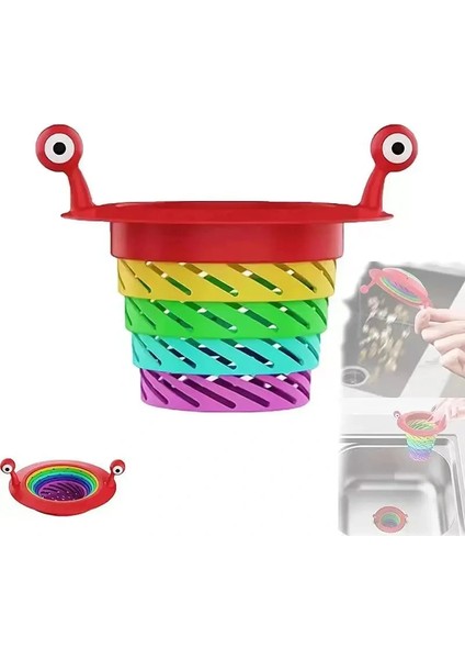 Mutfak - Banyo Lavabo Filtresi Süzgeci Gökkuşağı Kademeli Drenaj Deliği Atık Filtresi fiyatları