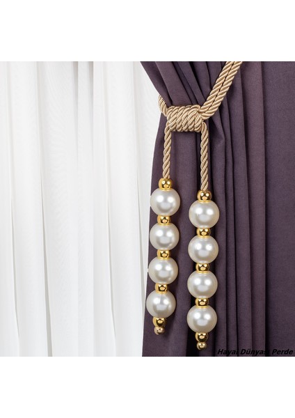 Özel Yapım Dekoratif Inci Perde Bağı Renso Braçol Takım fiyatları