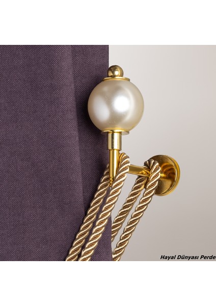 Özel Yapım Dekoratif Inci Perde Bağı Renso Braçol Takım modelleri