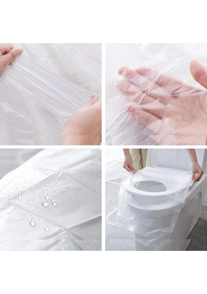 50 Adet Biyobozulur Klozet Kapağı Poşeti Seyahat Tipi Taşınabilir Klozet Kılıfı modelleri