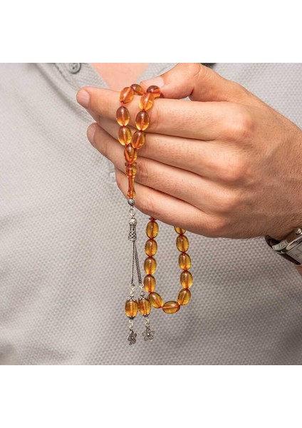 Hk Sıkma Kehribar Tesbih Gümüş Püsküllü Ateş|gümüş Takı Hediyelik Ürünler fiyatları