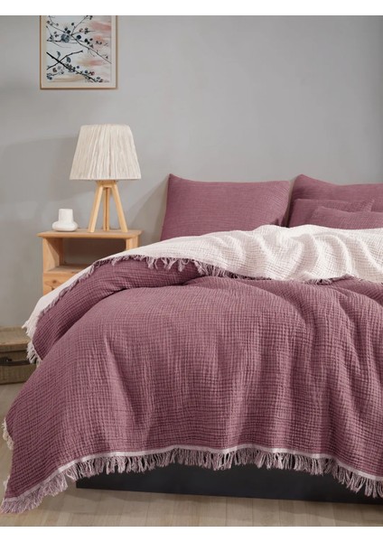 4 Kat Müslin Yatak Örtüsü, Koltuk Örtüsü, Battaniye, Tv Battaniyesi,3 Farklı Boy