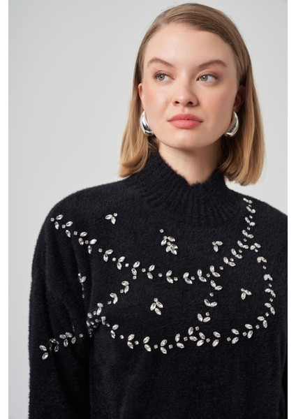 7002 Taş Işlemeli Angora Kazak Tunik fırsatları