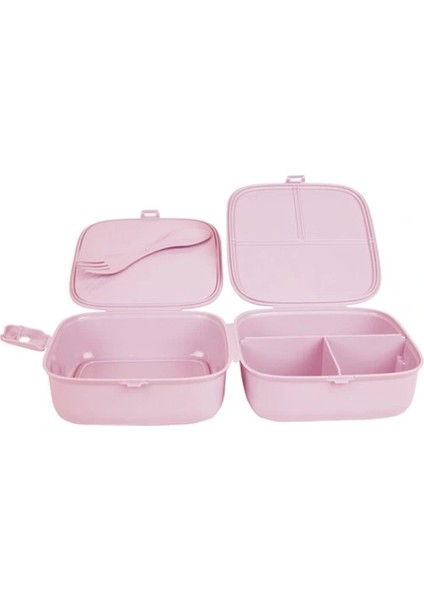 4 Bölmeli Çatallı Beslenme Kabı - Diyet Kabı Karışık Renklerdedir modelleri