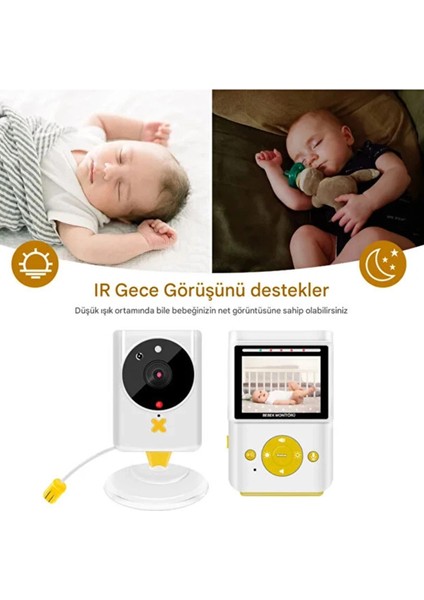 Bebek Kamerası Monitörlü Karşılıklı Konuşma Özellikli Sıcaklık Izleme 2.4 Inç Bebek Kamerası modelleri