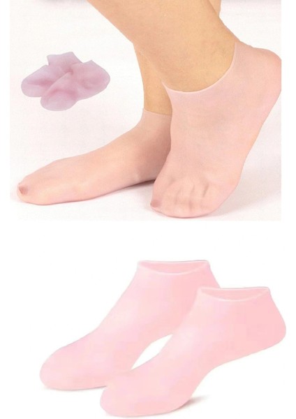 1 Çift Silikon Topuk Çorap Ayak Bakımı Çatlama Krem Çorabı