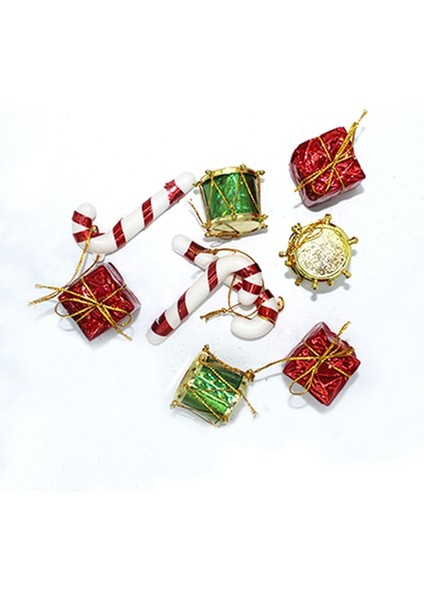 24 Adet Renkli Noel Ağacı Süsü, Yılbaşı Çam Süsleri, Dekoratif Süsler Seti modelleri