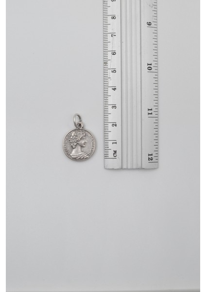 İngiliz Kraliçe II. Elizabeth Düz Ezme Zincir Kolye - Antik Gümüş Kaplama - Kadın Erkek - 60 cm fırsatları