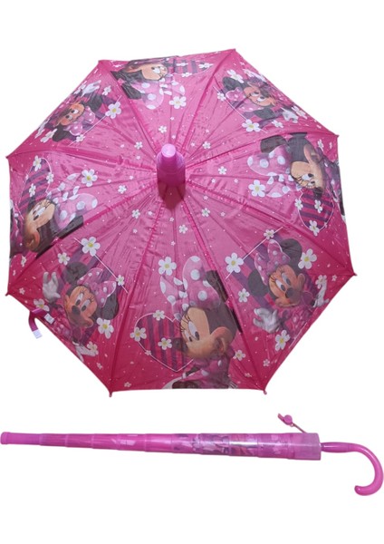 Plastik Bardaklı Düdüklü Kız Çocuk Şemsiye