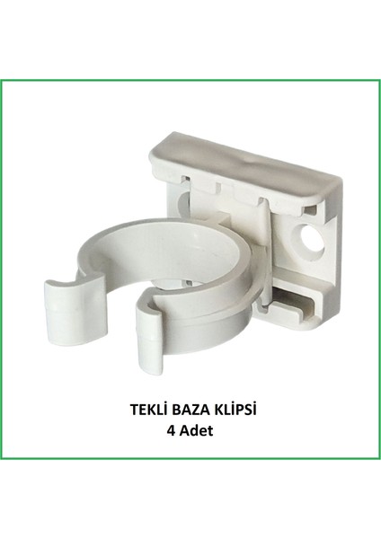 Baza Klipsi 4 Adet Beyaz