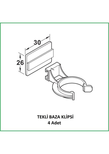 Baza Klipsi 4 Adet Beyaz indirimleri