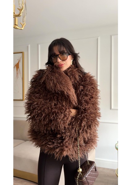 Kıvırcık Tüylü Kahve Kürk modelleri