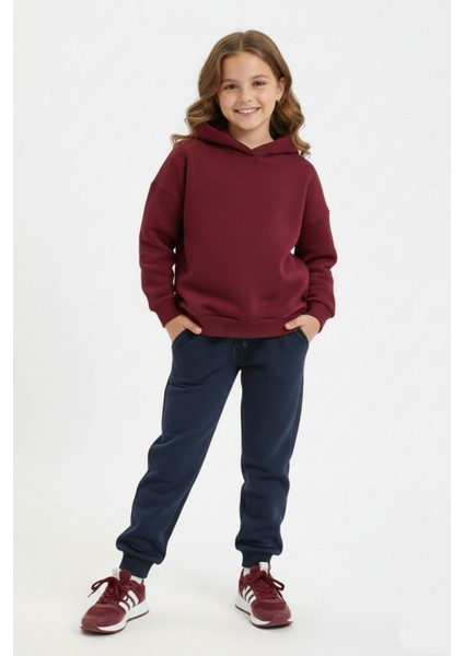 Lacivert Renk 3 Iplik Manşetli Kız Erkek Çocuk Eşofman Alt BGL-ST05046 fırsatları