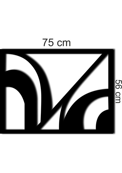 Ahşap Mdf Duvar Süs Tablo MODEL003 Siyah Renk 75X56 cm