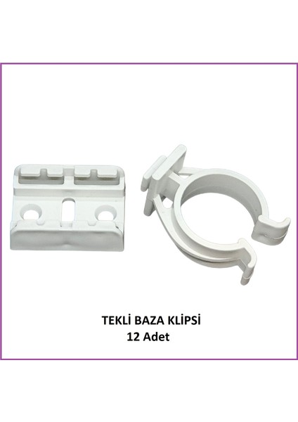 Baza Klipsi Tekli 12 Adet Beyaz fiyatları