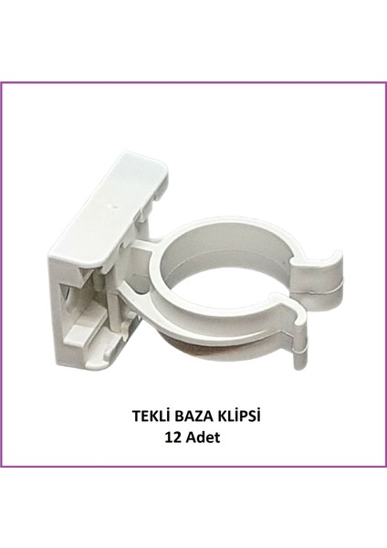 Baza Klipsi Tekli 12 Adet Beyaz modelleri
